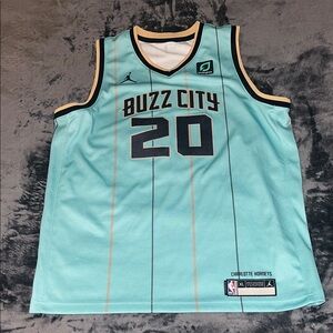 Hornets Jordan City Edition NBA jersey in the mint green color Gordon Hayward